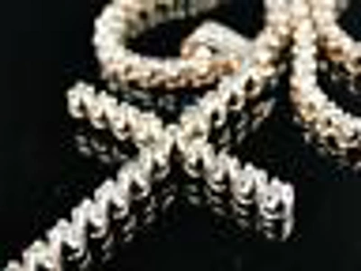 Pre-owned Jewelry Unlimited Mens 1 Row Rose Pink Gold Diamond Tennis Chain With Matching Diamond Cross 15 Ct