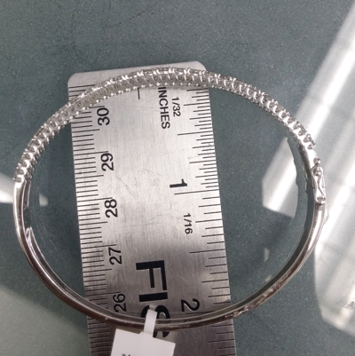 Pre-owned Handmade Deal 4.70ct Natural 100% Diamond Tennis Bangle Bracelet In 14k Gold 6.30 Mm In H