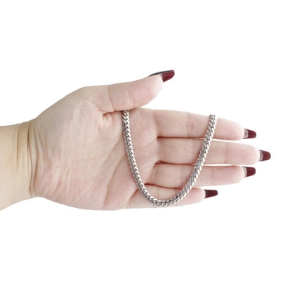 Pre-owned Jfl Diamonds & Timepieces 10k White Gold Solid Miami Cuban Link Chain 5mm Box Clasp Choker Necklace 22"