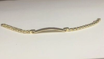 Pre-owned R C I 14k Yellow Gold 8.5" Men's Solid Id Curb Link Chain Bracelet 8 Mm 18 Grams