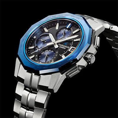 Pre-owned Casio Oceanus Manta Ocw-s6000-1ajf Men's Watch Solar Blue 2021