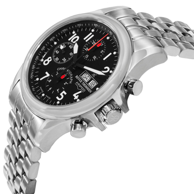 Pre-owned Revue Thommen Pilot Black Dial Stainless Steel Automatic Watch 17081.6137
