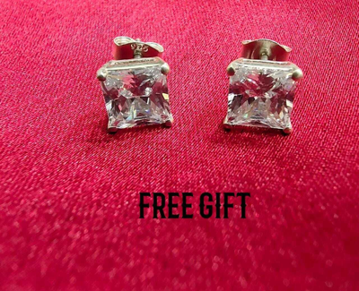 Pre-owned Nsg 4.1ct Men's Baguette Cubic Zirconia Big N Custom Fancy Square Pendant 925 In White