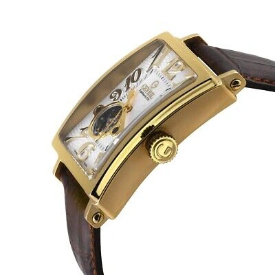 Pre-owned Gevril Men's 5173-6 Avenue Of America Intravedere Swiss Automatic Brown Watch
