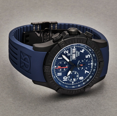 Pre-owned Revue Thommen Men's Airspeed Blue Dial Chronograph Automatic Watch 16071.6875