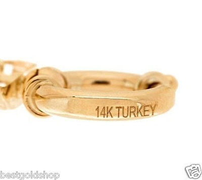 Pre-owned Railroad Tapestry Real Solid 14k Yellow Gold Diamond Cut Domed  Bracelet Qvc In Tan