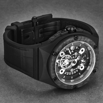 Pre-owned Franck Dubarry Men's 'crazy Wheels' Black Dial Automatic Watch Cw-04-05