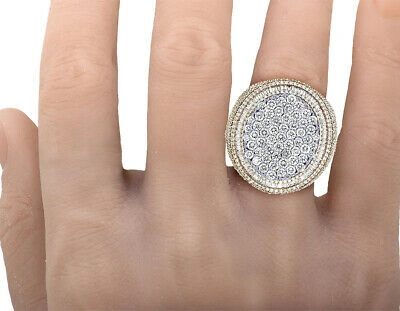 Pre-owned Jewelry Unlimited Men's 10k Tt Rose White Gold 16.7ct Real Diamond Pinky Ring 34mm