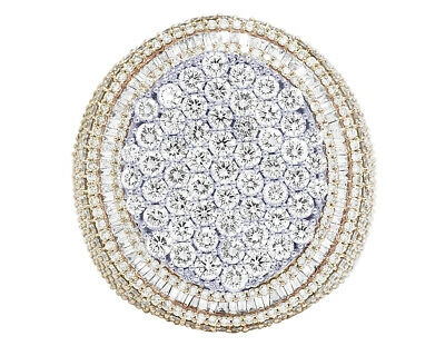 Pre-owned Jewelry Unlimited Men's 10k Tt Rose White Gold 16.7ct Real Diamond Pinky Ring 34mm