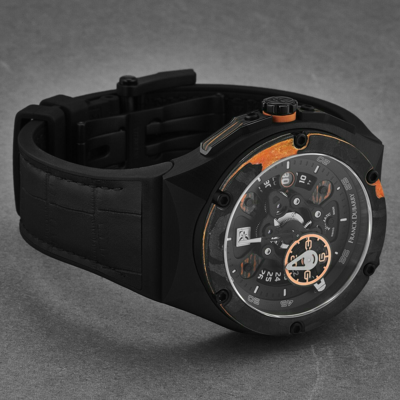 Pre-owned Franck Dubarry Men's 'crazy Wheels' Black Dial Automatic Watch Cw-04-03