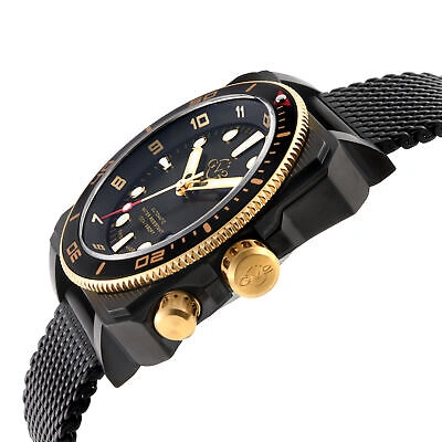 Pre-owned Gv2 By Gevril Men's 4544b Xo Submarine Swiss Automatic Sellita Sw200 Black Watch