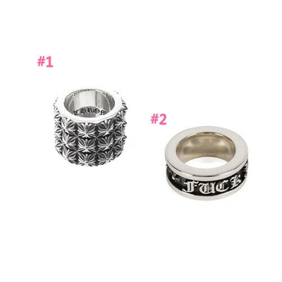 Pre-owned Chrome Hearts Authentic [] Pete Punk Triple Stack / Spinner Fu Ring (choose One)