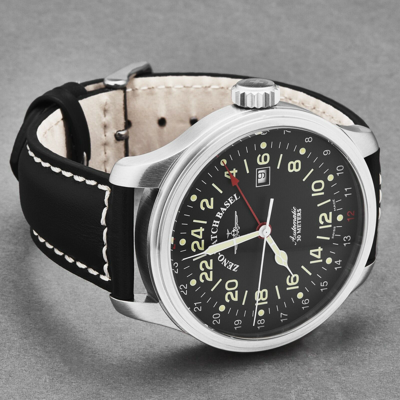 Pre-owned Zeno Men's 'os Pilot' Limited Edition Black Dial Automatic Watch 8524-a1
