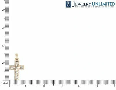 Pre-owned Jewelry Unlimited Solid 14k Yellow Gold Real Baguette Diamond Designer Cross Pendant 2 1/2 Ct 1.5"