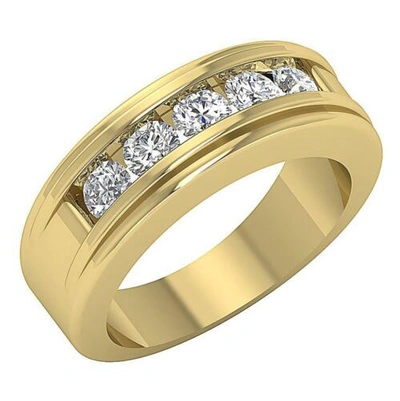 Pre-owned Diamondforgood Channel Set Men's Engagement Ring Natural Diamond I1 1.00 Ct 14k White Gold