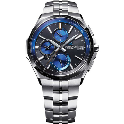 Pre-owned Casio Oceanus Manta Ocw-s5000e-1ajf Solar Radio Chrono Bluetooth Men Watch Japan