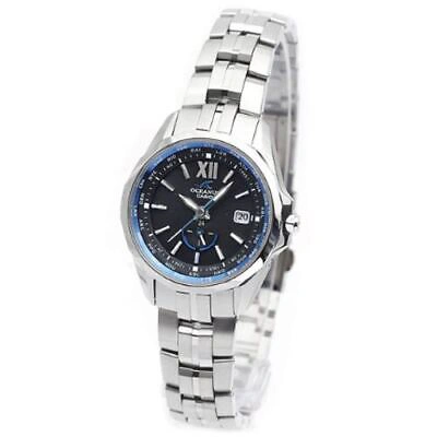 Pre-owned Casio Oceanus Manta Ocw-s340-1ajf Radio Waves Solor Women's Watch In Box
