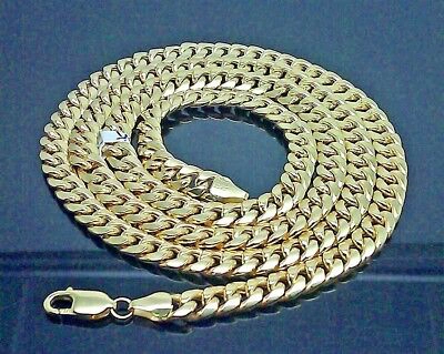 Pre-owned G&amp;d Real 10k Gold Cuban Link Chain Necklace 7mm 30" Inch Box Clasp Mens