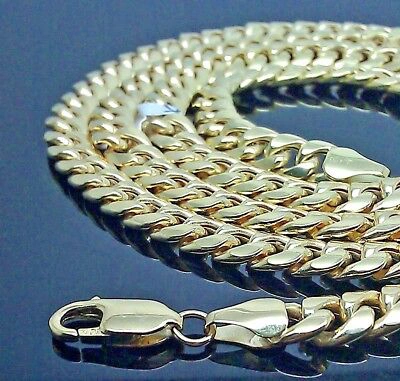 Pre-owned G&amp;d Real 10k Gold Cuban Link Chain Necklace 7mm 30" Inch Box Clasp Mens