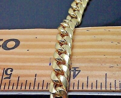 Pre-owned G&amp;d Real 10k Gold Cuban Link Chain Necklace 7mm 30" Inch Box Clasp Mens