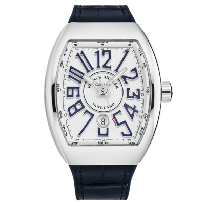 Pre-owned Franck Muller Men's 'vanguard' White Dial Automatic 45scwhtwhtblu-1