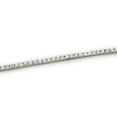 Pre-owned Jewelry By Arsa 4 Ctw Natural Real Diamond Solid 14k White Gold Tennis Bracelet 2.5 Mm, 6-8" L In G-h