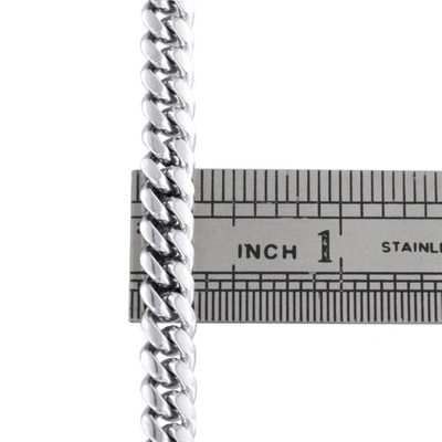 Pre-owned Jfl Diamonds & Timepieces 10k White Gold 6.50mm Solid Miami Cuban Link Necklace Box Clasp Chain 24 Inch
