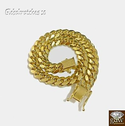 Pre-owned Globalwatches 10! 6mm Solid 10k Yellow Gold Miami Cuban Bracelet Box Lock Strong Link 8 Inch Heavy