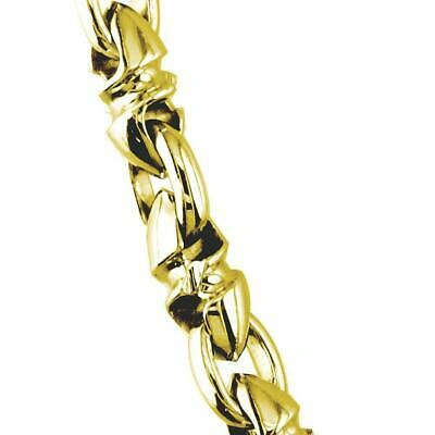 Pre-owned Bullet Mens Medium Size Twisted  Link Chain In 14k Yellow Gold, 24 Inches