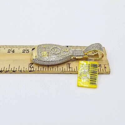 Pre-owned Globalwatches10 Real 10k Gold Mercedes Key Diamond Pendant Charm Genuine Diamond 1.04ct In G-h