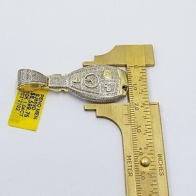 Pre-owned Globalwatches10 Real 10k Gold Mercedes Key Diamond Pendant Charm Genuine Diamond 1.04ct In G-h