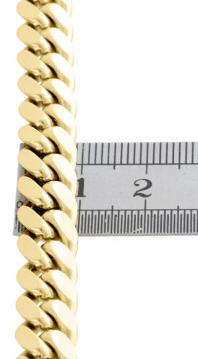 Pre-owned Jfl Diamonds & Timepieces 10k Yellow Gold Solid Miami Cuban Link Chain 9mm Box Clasp Necklace 26-36 Inches