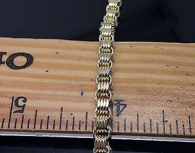 Pre-owned Globalwatches10 Real 10k Yellow Gold Men Byzantine Box Chain Necklace 32" Inch