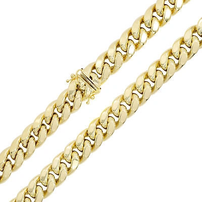 Pre-owned Nuragold 14k Yellow Gold Italian 12.5mm Miami Cuban Link Chain Necklace Box Clasp Men 24"