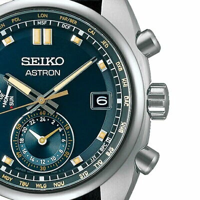 Pre-owned Seiko Astron Classic Series Sbxy007 Men's Watch Solar Leather  Moss Green 2021 | ModeSens
