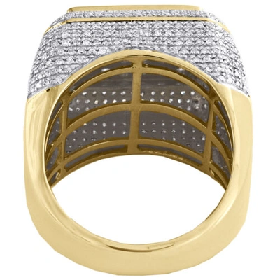 Pre-owned Jfl Diamonds & Timepieces 14k Yellow Gold Round & Baguette Diamond Statement Ring 18mm Statement Band 2 Ct In White