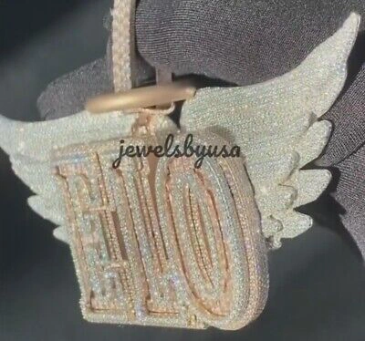 Pre-owned Nsg 2 Sided Customized Memory Picture & Any Name 7ct Cubic Zirconia Pendant 925 In White