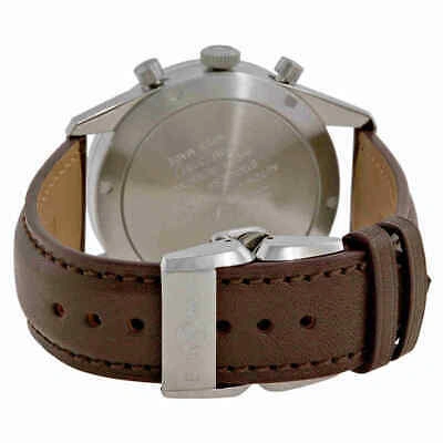 Pre-owned Bell & Ross Bell And Ross Chronograph Beige Dial Brown Leather Men's Watch