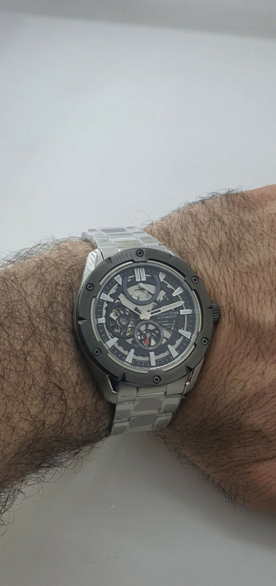 Pre-owned Orient Star Orientstar: Avant-garde Skeleton 100-m Mechanical Sapphire Av0a01b Made In Japan