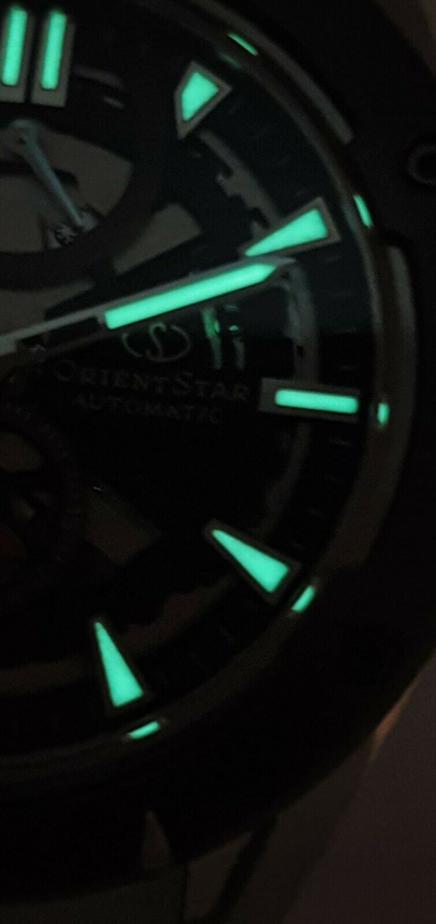 Pre-owned Orient Star Orientstar: Avant-garde Skeleton 100-m Mechanical Sapphire Av0a01b Made In Japan