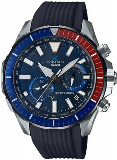 Pre-owned Oceanus [casio]  Cachalot Bluetooth Equipped Radio Solar Ocw-p2000c-2ajf For Men