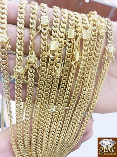 Pre-owned Globalwatches10 10k Yellow Gold Men's 6mm Miami Cuban Chain With Box Lock 26" Long,real Gold