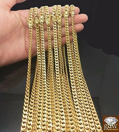 Pre-owned Globalwatches10 10k Yellow Gold Men's 6mm Miami Cuban Chain With Box Lock 26" Long,real Gold