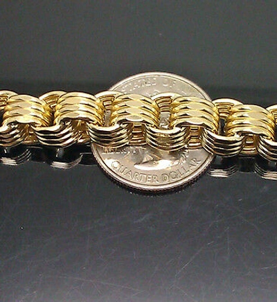 Pre-owned G&d 10k Yellow Gold Men's Byzantine Chain Necklace 34" Real Franco Rope Box