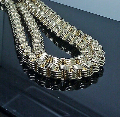 Pre-owned G&d 10k Yellow Gold Men's Byzantine Chain Necklace 34" Real Franco Rope Box
