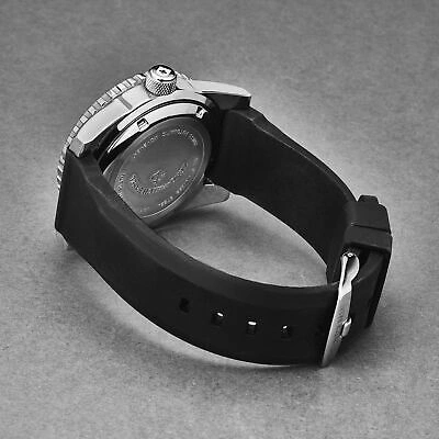 Pre-owned Zeno Men's Airplane Diver Gmt Black Dial Black Strap Automatic 6349gmt-3-a15