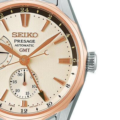 Pre-owned Seiko Presage Ocean Traveler Sarf012 Men's Watch Automatic Gmt Orange 2021