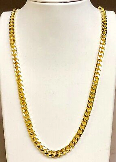 Pre-owned R C I 14k Yellow Gold Men's Miami Cuban Curb Link 24" 6mm 24 Grams Chain/necklace In No Stone