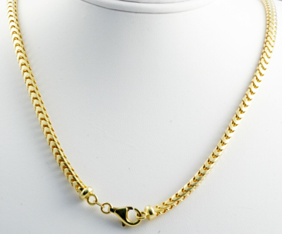 Pre-owned Gd Diamond 3mm 24" 36 Gm Solid 14k Gold Yellow Men's Women's Franco Chain Necklace Polish