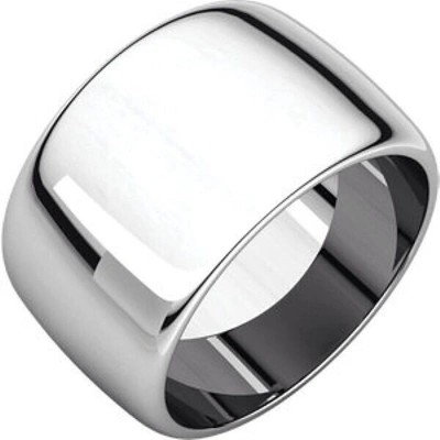 Pre-owned Stuller 14k Gold Ring 12mm Wide Half Round Band In 14k Yellow White Or Rose Gold